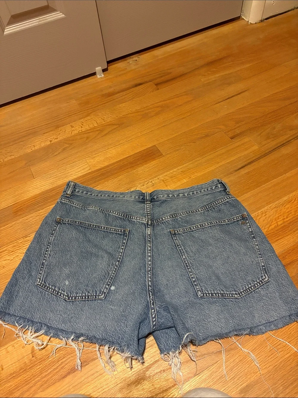 Classic High-Rise Raw Hem Denim Shorts - Madewell - Picture 3 of 6